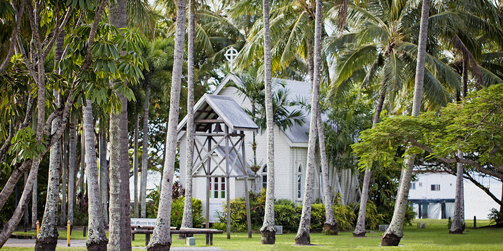 Port Douglas St Marys Church amongst the Palm trees